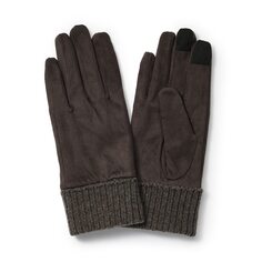 Водоотталкивающие ветрозащитные перчатки с начесом для сенсорной панели MUJI, коричневый