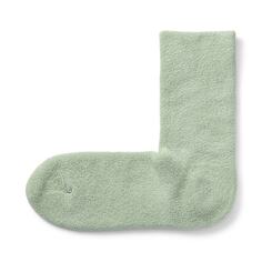 Ножки прямоугольные, мягкое открывание, носки для комнаты вязки с двусторонним ворсом MUJI, светло-зеленый