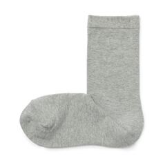 Носки под прямым углом, мягкие носки (без резинки, 3 слоя/женские) MUJI, серый