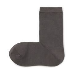 Носки под прямым углом, мягкие носки (без резинки, 3 слоя/женские) MUJI, коричневый
