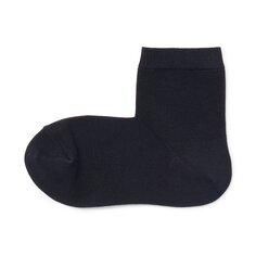 Ножки под прямым углом, мягкое открытие, короткие носки (без резинки, 3 слоя/женские) MUJI, темно-синий