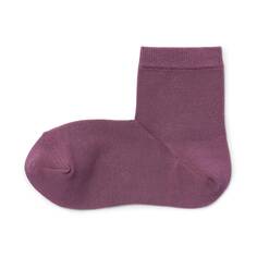 Ножки под прямым углом, мягкое открытие, короткие носки (без резинки, 3 слоя/женские) MUJI, дымчато-фиолетовый
