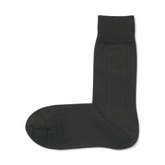 Деловые носки под прямым углом (в полоску/джентльмен) MUJI, темно-коричневые полосы