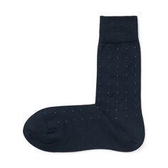 Деловые носки под прямым углом (точечный узор/джентльмен) MUJI, темно-синий узор