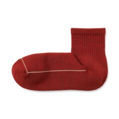 Мужской прямой крой, вязаный ворс из смесовой шерсти, толстые короткие носки MUJI, красный