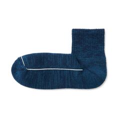Мужской прямой крой, вязаный ворс из смесовой шерсти, толстые короткие носки MUJI, синий
