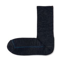 Мужские толстые носки прямоугольной вязки из смесовой шерсти с ворсом MUJI, черный