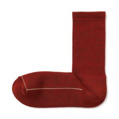 Мужские толстые носки прямоугольной вязки из смесовой шерсти с ворсом MUJI, красный