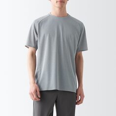 Крутая футболка с круглым вырезом и защитой от ультрафиолета MUJI, средне-серый
