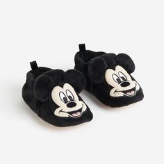Тапочки H&amp;M Disney Mickey Mouse Soft Appliquéd, черный H&M