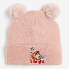 Шапка H&amp;M Disney Bambi Appliquéd Pompom, розовый H&M