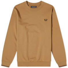 Свитшот Fred Perry Crew Neck, коричневый