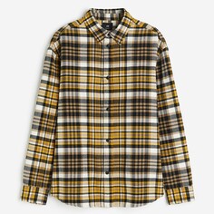 Рубашка H&amp;M Loose Fit Flannel, желтый H&M