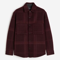 Куртка рубашка H&amp;M Loose Fit, темно-красный H&M