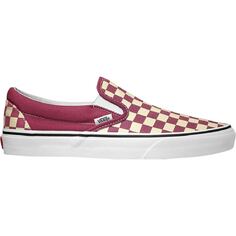 Кеды Vans Slip-On Dry Rose, белый/темно-красный/светло-желтый