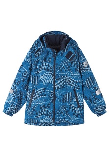Куртка детская зимняя Reima Reimatec Maunu с принтом, темно-синий