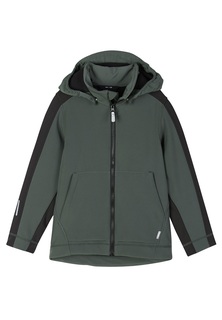 Куртка детская Reima Softshell Sipoo демисезонная, зеленый / черный