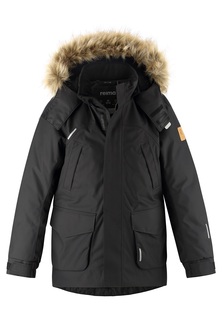 Куртка зимняя детская Reima Serkku с капюшоном, черный