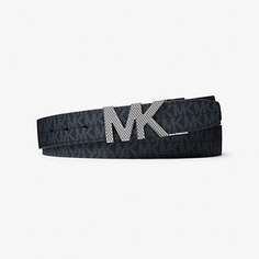 Ремень Michael Kors Reversible Logo and Leather, синий