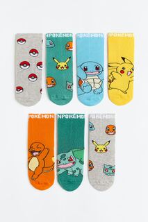 Набор из 7 пар носков H&amp;M x Pokémon, мультиколор H&M