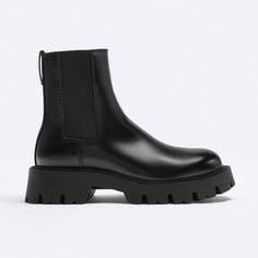 Мужские ботинки Zara Chelsea with Chunky Track Soles, черный