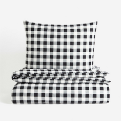 Комплект односпального постельного белья H&amp;M Home Cotton Flannel, черный