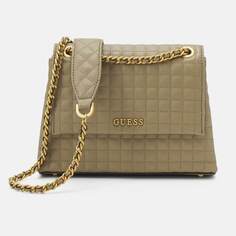 Сумка кросс-боди Guess Tia Convertible Flap, темно-бежевый