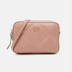 Сумка Calvin Klein Re Lock Quilt Camera Bag, пепельно-розовый
