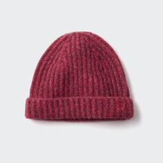 Шапка Uniqlo Soufflé Yarn Hat, темно-красный