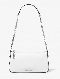 Сумка кросс-боди Michael Michael Kors Empire Medium Leather Chain-link Pochette, белый