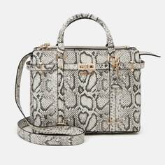 Сумка-тоут Guess Emilee Luxury Satchel, серый/мультиколор