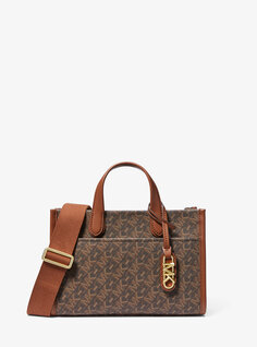 Маленькая сумка-мессенджер Gigi Empire с фирменным логотипом Michael Kors, коричневый