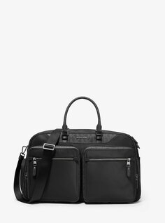 Спортивная сумка Brooklyn из переработанного нейлона и логотипа Michael Kors, черный