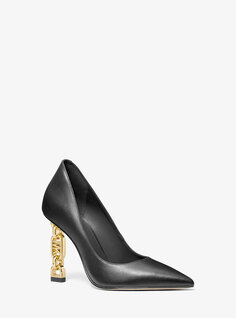 Кожаные туфли Tenley Empire с декорированным логотипом Michael Kors, черный