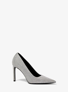 Замшевые туфли Martine с украшением из кристаллов Michael Kors, серый