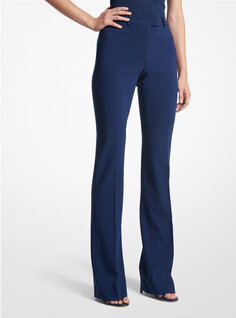 Креповые брюки Yasmeen с разрезами на манжетах Michael Kors, синий