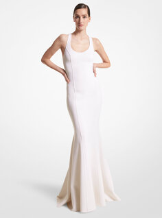 Платье «рыбий хвост» из эластичной шерсти с двойным лицом Michael Kors