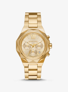 Крупногабаритные золотистые часы Raquel Michael Kors, желтый