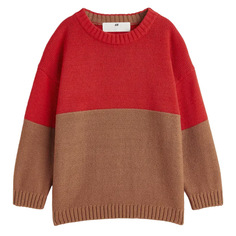 Джемпер H&amp;M Jacquard-knit, красный/коричневый H&M