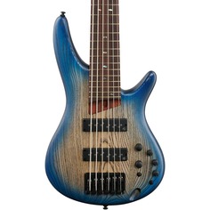 Ibanez SR606E Electric Bass, 6-струнный, космический синий Starburst Flat SR606ECTF