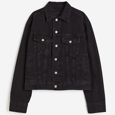 Джинсовая куртка H&amp;M Short, черный H&M
