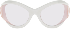 Белые футуристические солнцезащитные очки MCQ
