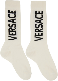 Белые хлопковые носки Versace