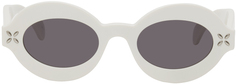 Белые солнцезащитные очки с круглыми лепестками ALAÏA