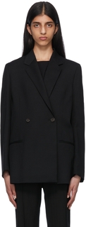 Черный двубортный пиджак Totême Toteme