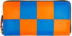 Сине-оранжевый бумажник Super Fluo Continental Comme des Garçons Wallets