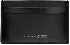 Черная визитница с логотипом Alexander McQueen