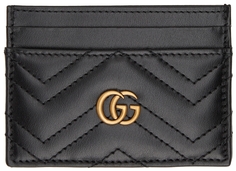 Черный бумажник с логотипом GG Marmont Gucci