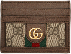 Коричневый визитница Ophidia GG Gucci