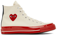 Бело-красные кроссовки Converse Edition Chuck 70 Comme des Garçons Play